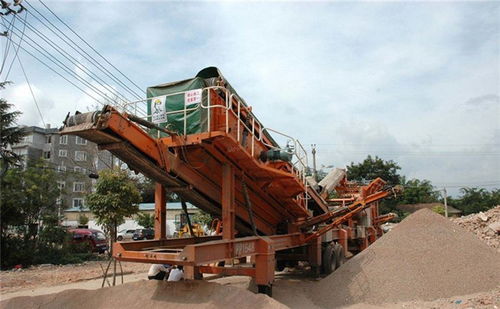 移動破碎車 青州凱翔 鵝卵石移動破碎車高清圖片 高清大圖